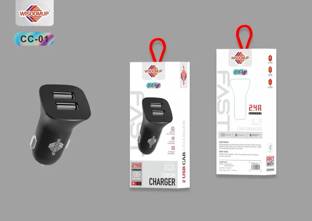 Wisdomup CC-01 Dual USB Car Charger