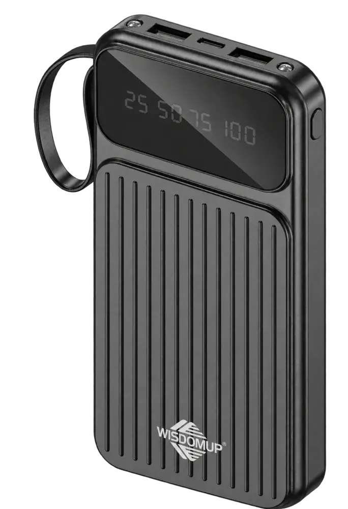 Wisdomup CDB-21 10000mAh Power Bank with 4 Built-in Cables