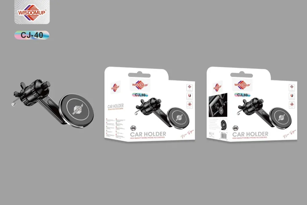 Wisdomup CJ-40 Magnetic Air-Vent Holder with Hook Clip
