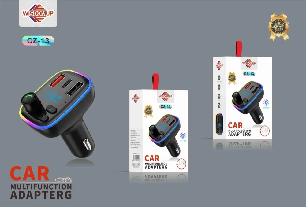 Wisdomup CZ-13 Car Bluetooth FM Transmitter & Charger