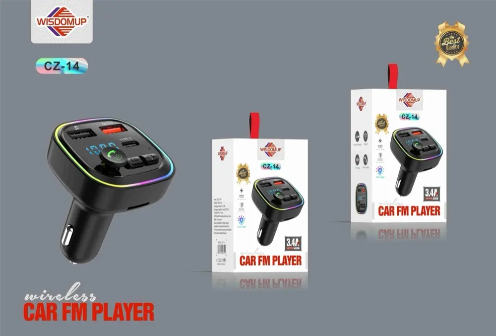 Wisdomup CZ-14 Car Bluetooth FM Transmitter & Charger