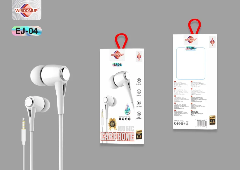 Wisdomup EJ-04 3.5mm Handsfree Earphones