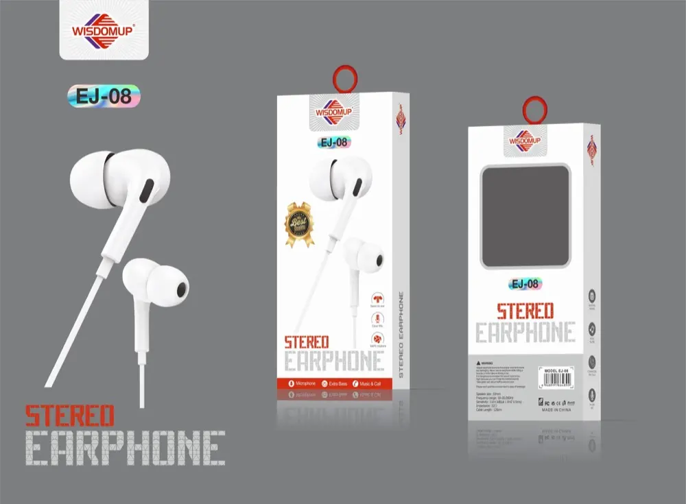 Wisdomup EJ-08 3.5mm Handsfree Earphones
