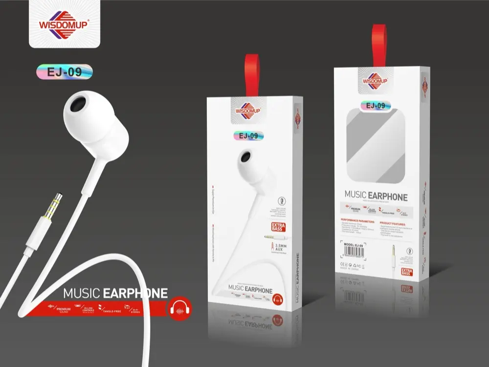 Wisdomup EJ-09 3.5mm Handsfree Earphones