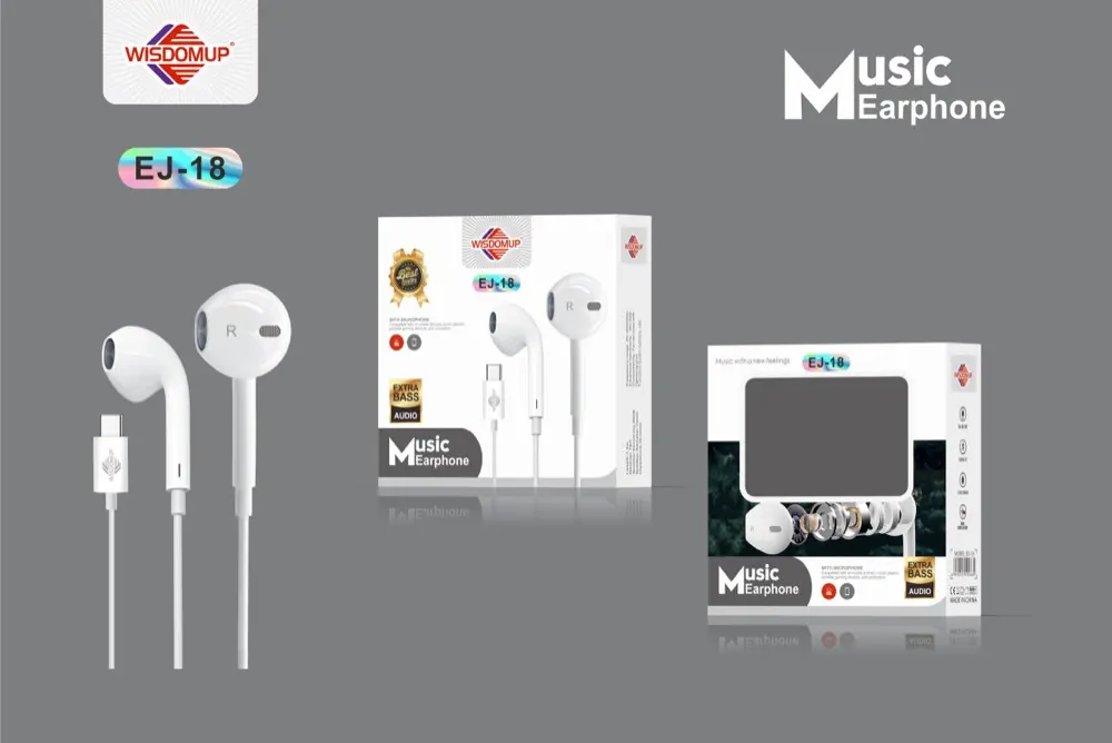 Wisdomup EJ-18 USB-C Handsfree Earphones