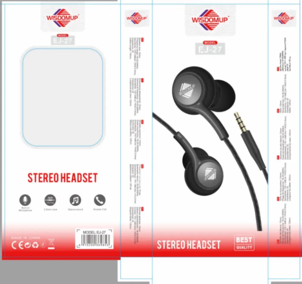 Wisdomup EJ-27 3.5mm Handsfree Earphones