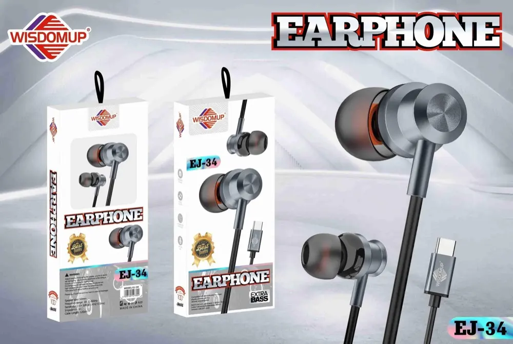 Wisdomup EJ-34 USB-C Handsfree Earphones