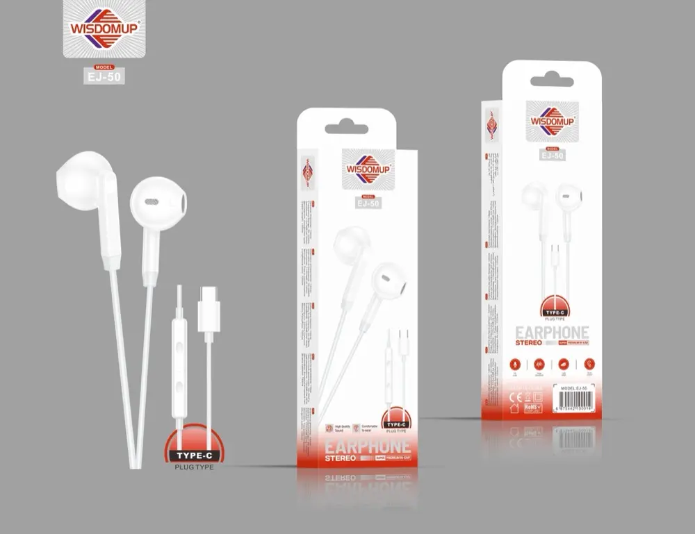 Wisdomup EJ-50 USB-C Handsfree Earphones