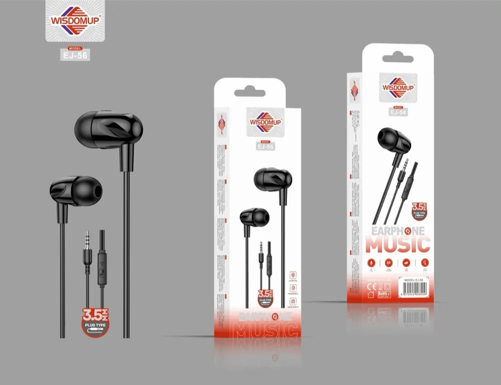 Wisdomup EJ-56 3.5mm Handsfree Earphones