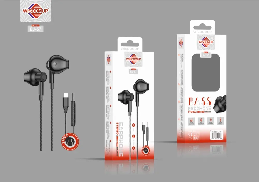 Wisdomup EJ-57 USB-C Handsfree Earphones