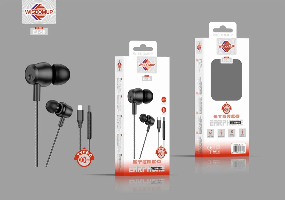 Wisdomup EJ-58 USB-C Handsfree Earphones