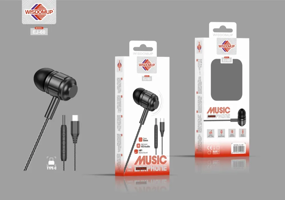 Wisdomup EJ-60 USB-C Handsfree Earphones
