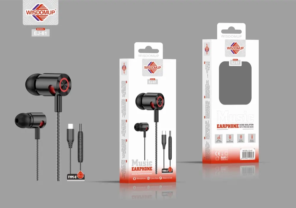 Wisdomup EJ-61 USB-C Handsfree Earphones