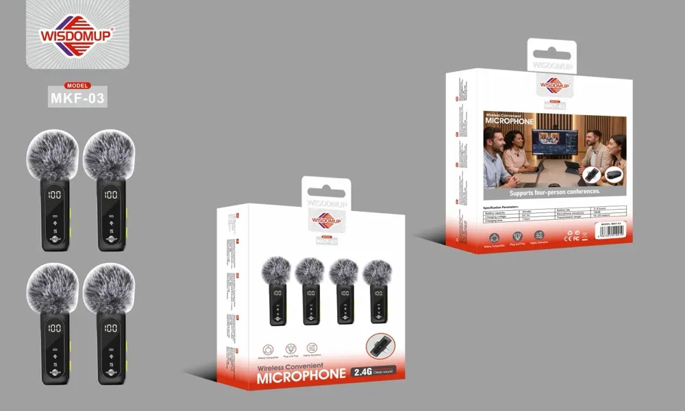 Wisdomup MKF-03 Wireless Clip-On Microphone