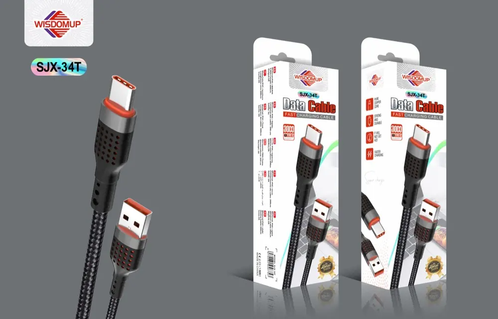 Wisdomup SJX-34 3A Braided Charging Cable