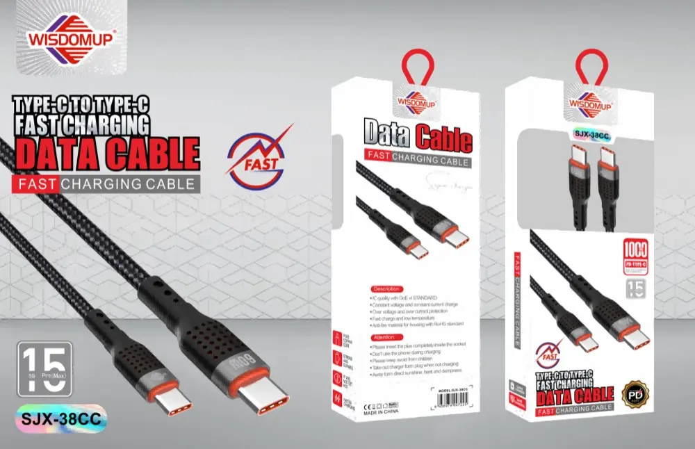 Wisdomup SJX-38 3A Braided Charging Cable