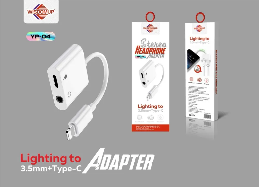 Wisdomup YP-04 Lightning to Lightning + 3.5mm Adapter