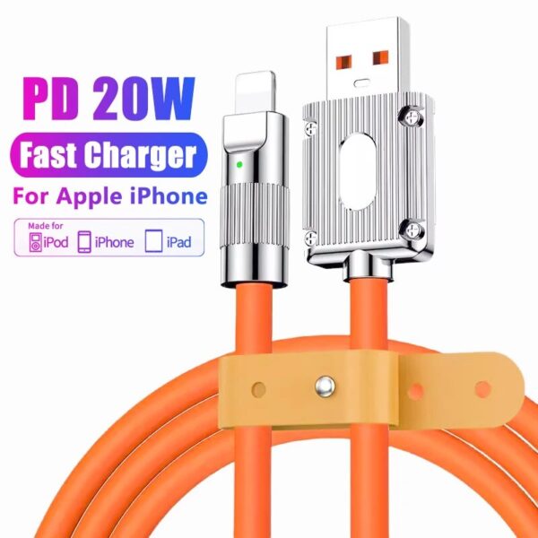 Original PD 20W Fast Charge Cable for Apple iPhone 14, 13, 12, 11 Pro Max - USB Lightening Cable