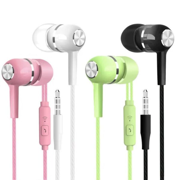 Universal 3.5mm Wired Headphones Sport Earbuds with Bass Phone