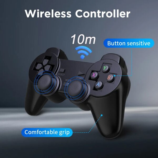 Wireless Controller 2.4GHz Handle 10m Gamepad for PS4/PS3/PS2 With 360° Joystick for PC/Game Console/Tablet Case/TV/ Smartphone