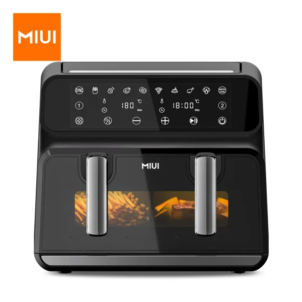 MIUI Smart Double Air Fryer with Two Baskets Dual Screen Touch Control 4.5L/9L