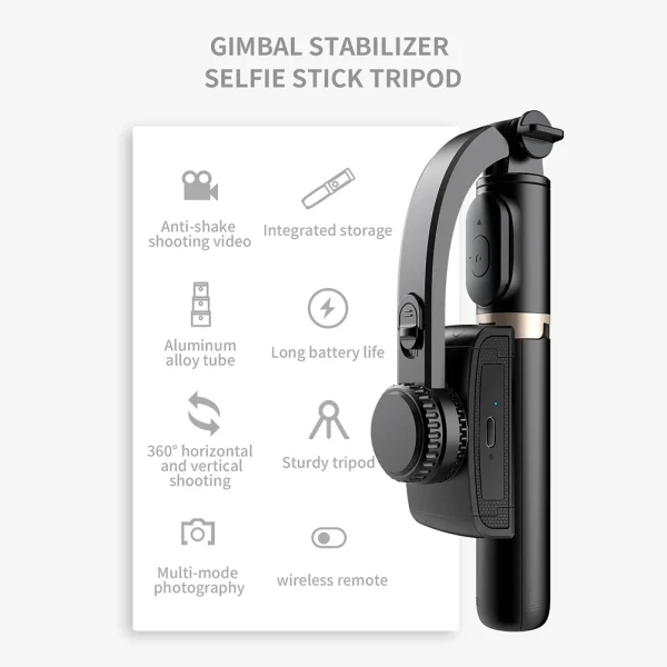Q08 Gimbal Stabilizer Aluminum Alloy Bluetooth-Compatible Handheld